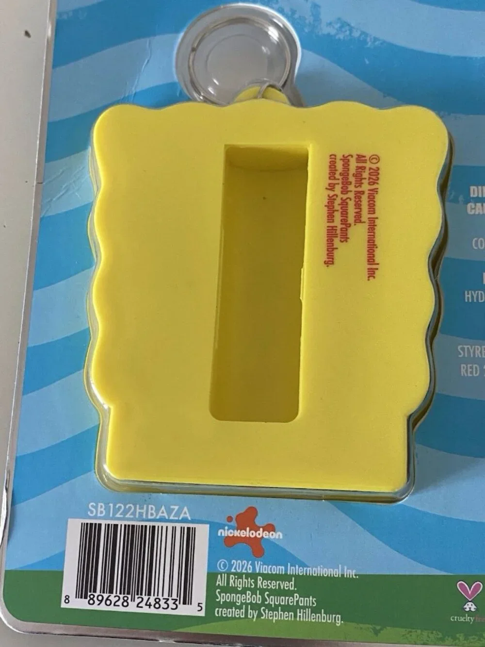 Set Of SpongeBob SquarePants 3 Flavored Lip Balms & Keychain Lip Balm Holder NEW